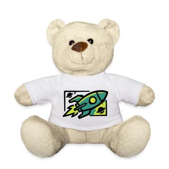 Graffiti de fusées - Nounours - blanc - Devant