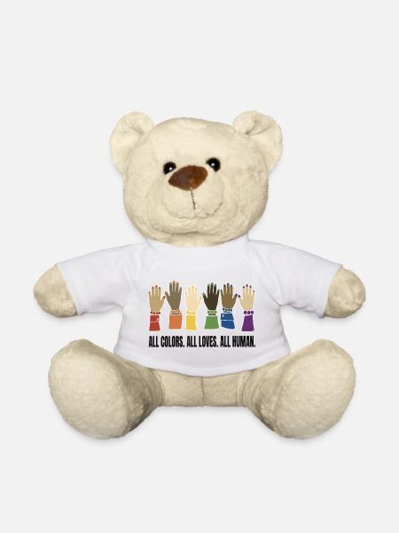 ALL COLORS. ALL LOVES. ALL HUMAN. - Teddy - Weiß
