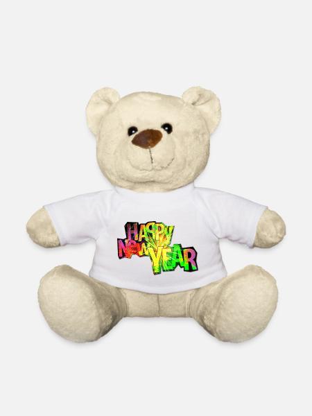 Happy New Year - Teddy - Weiß