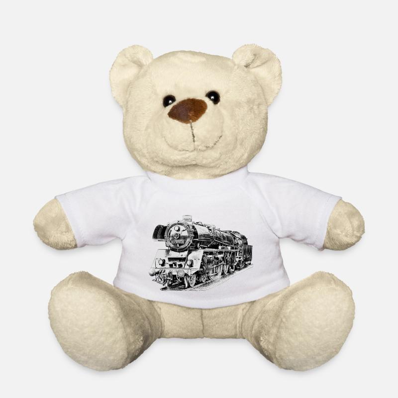 Dampflokomotive - Teddy - Weiß