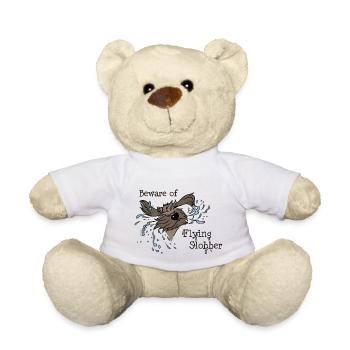 Beware of Flying Slobber - Teddy - Weiß - Vorne