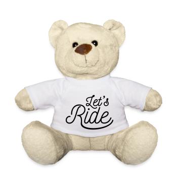 Let BB´s skateboard ride bike bicycle motorbike - Teddy Bear - white - Front
