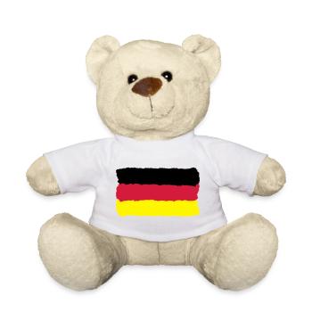 or rouge noir Allemagne flag Allemagne - Nounours - blanc - Devant