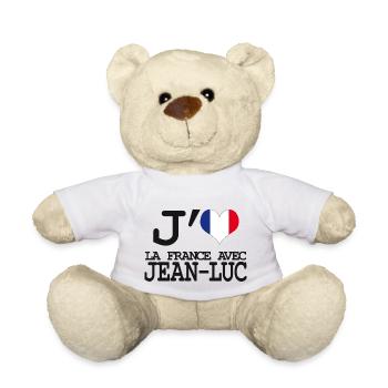 Ich liebe Frankreich mit Jean Luc - Teddy - Weiß - Vorne