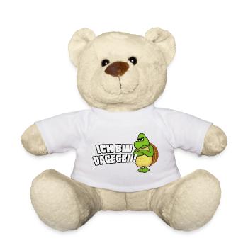 ich bin dagegen - Teddy - Weiß - Vorne