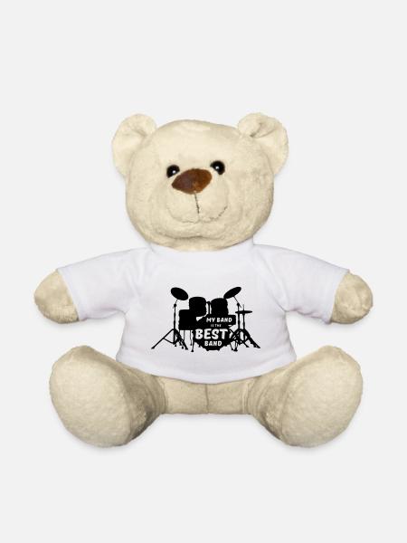 Best Band Musik Musiker Schlagzeug Spruch Geschenk - Teddy - Weiß