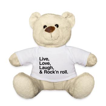 live love laugh and rock and roll - Teddy - Weiß - Vorne