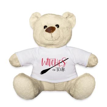 Witches on tour - Party, Carnival, Halloween - Teddy Bear - white - Front