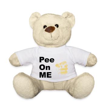"Pee On Me" New York Hunde Piss mich an - Teddy - Weiß - Vorne
