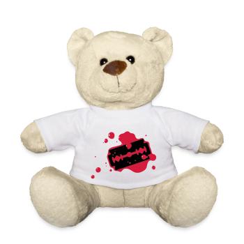 Rasierklinge mit Blut - Teddy - Weiß - Vorne