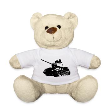 Tank T-34 - Teddy Bear - white - Front