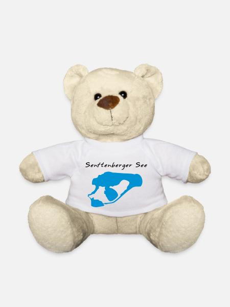 Senftenberger See mit Schriftzug 2 farbig - Teddy - Weiß