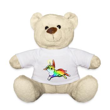 Kaninchen - Einhorn - Teddy - Weiß - Vorne