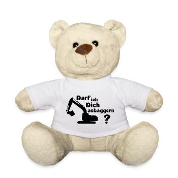 Darf ich Dich anbaggern? - Teddy - Weiß - Vorne