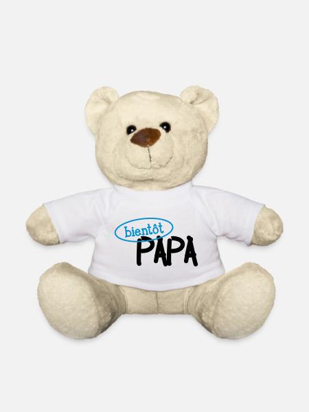 Bientôt Papa ! - Nounours - blanc