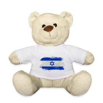 Drapeau d’Israël / Cadeau Haïfa Jérusalem Tel Aviv - Nounours - blanc - Devant