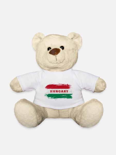 Ungarn Vintage Flagge / Geschenk Budapest - Teddy - Weiß