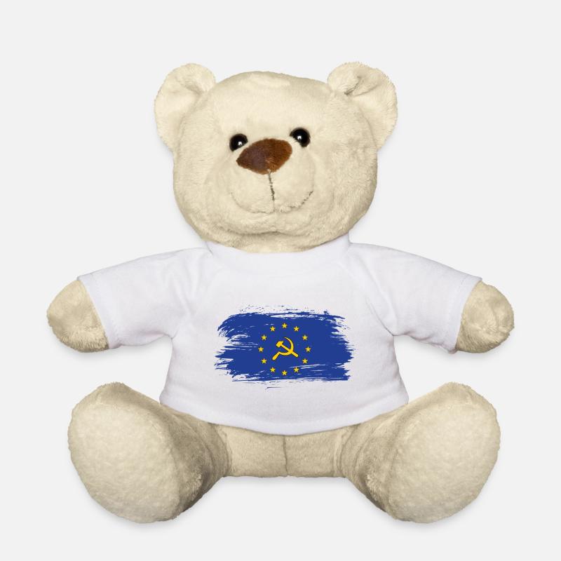 Drapeau de l’Europe avec marteau et fauniÃ blesse / cadeau - Nounours - blanc
