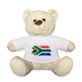 South Africa Flag / Gift Cape Town Johannesburg - Teddy Bear - white - Front