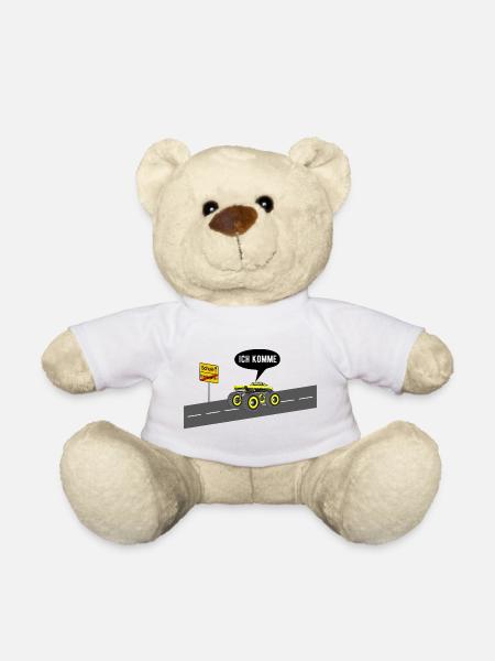 Schule ich komme - Teddy - Weiß