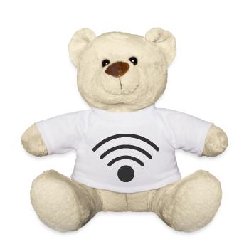 Symbole WiFi - Nounours - blanc - Devant