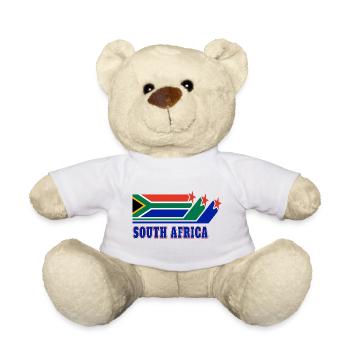 South Africa Flags Design - Teddy Bear - white - Front