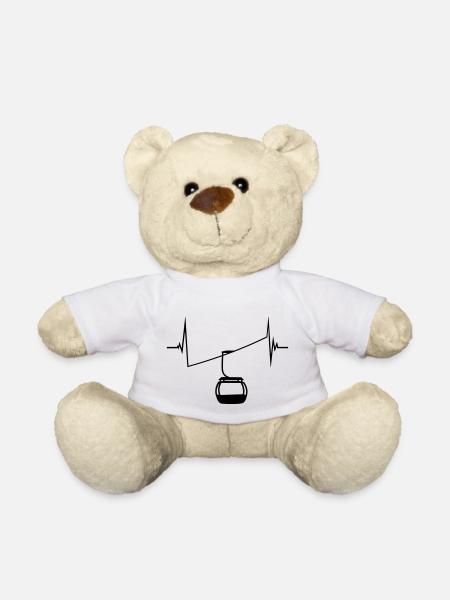 seilbahn puls herzschlag frequenz EKG gondelbahn g - Teddy - Weiß