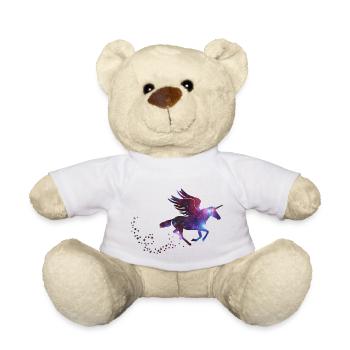 Unicorn Galaxy - Galaxie Einhorn - Teddy - Weiß - Vorne