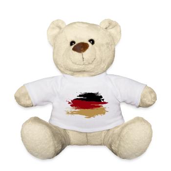 Drapeau Allemagne Style Vintage - Nounours - blanc - Devant