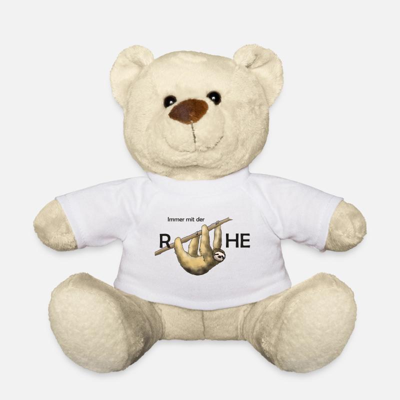 Immer mit der Ruhe, Faultier - Teddy - Weiß