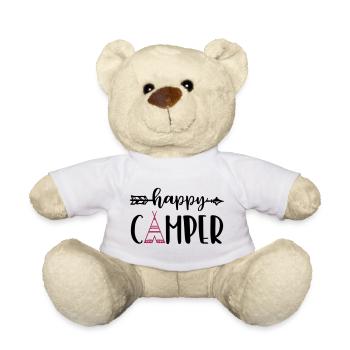 campeur heureux - Nounours - blanc - Devant