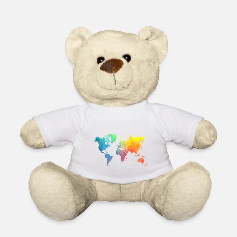Farben der Weltkarten - Teddy - Weiß