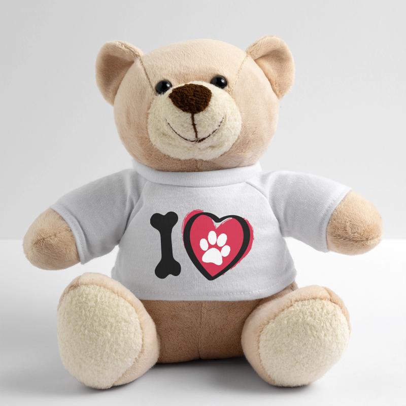 Slagon Ich liebe Hunde. Tiertag oder Hundetag. Teddy