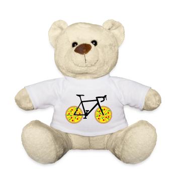 Pizza bike - Teddy Bear - white - Front
