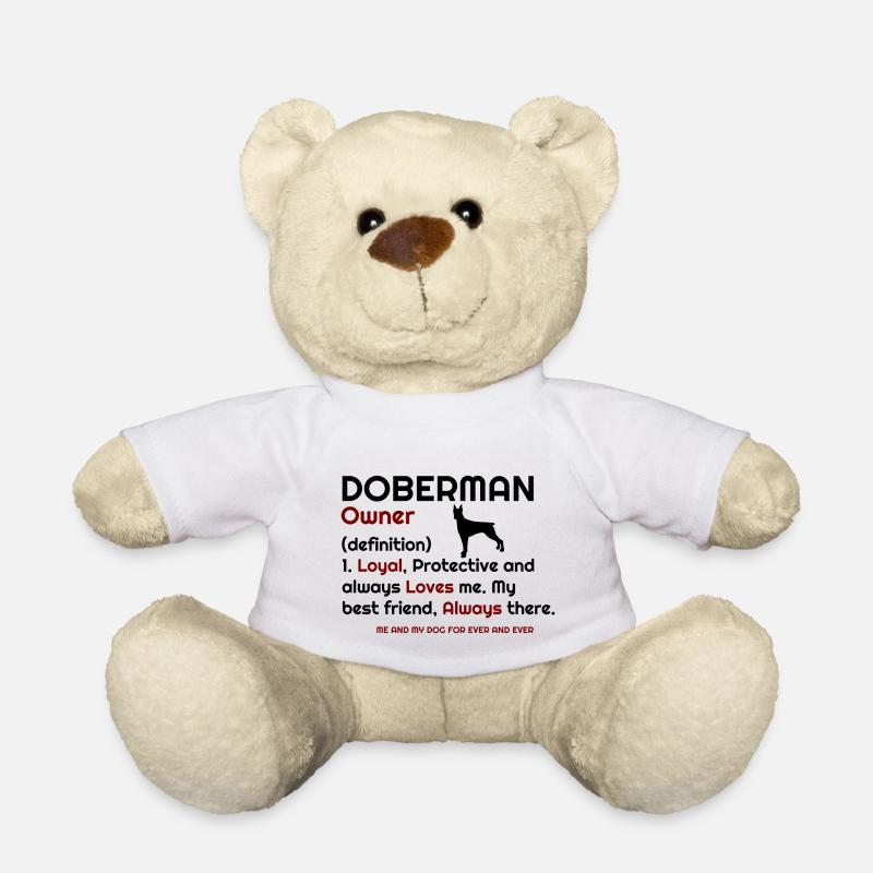 Ich liebe meinen Dobermann, Dobermann, Dobermann Hund, - Teddy - Weiß