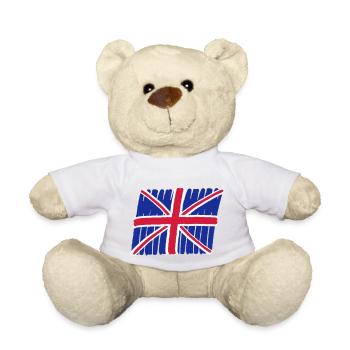 UK GB Flag 3-color - Teddy - Weiß - Vorne