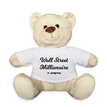 Stock market millionaire - Teddy Bear - white - Front