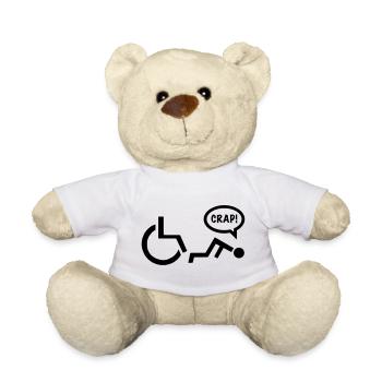 CRAP en tant qu’utilisateur de fauteuil roulant tombe. Chemise humoristique * - Nounours - blanc - Devant