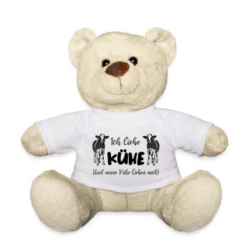 Ich liebe Kühe und meine Kühe lieben mich - Teddy - Weiß - Vorne