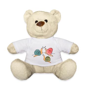 snails - Teddy Bear - white - Front