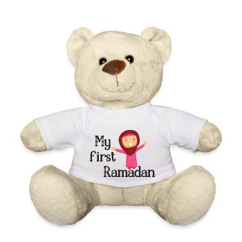 Mon premier Ramadan/ 1. Serment / Musulman /Islam/Allah - Nounours - blanc - Devant