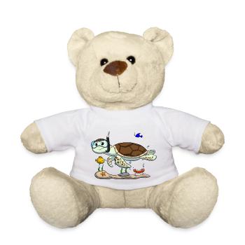 Scuba Diving Turtle Fish Diving I Gift - Teddy Bear - white - Front