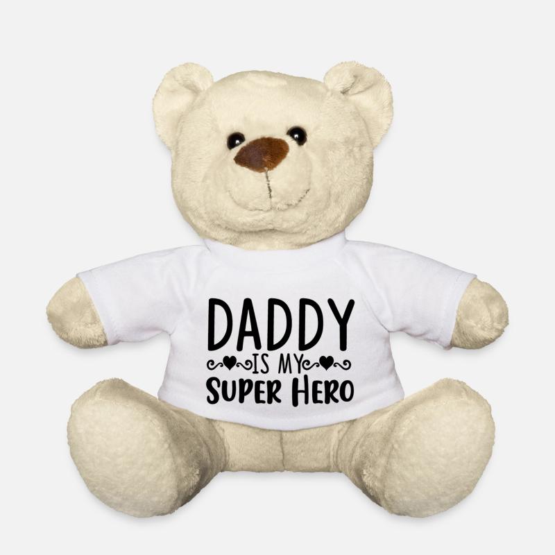 Daddy ist mein Superheld - Teddy - Weiß