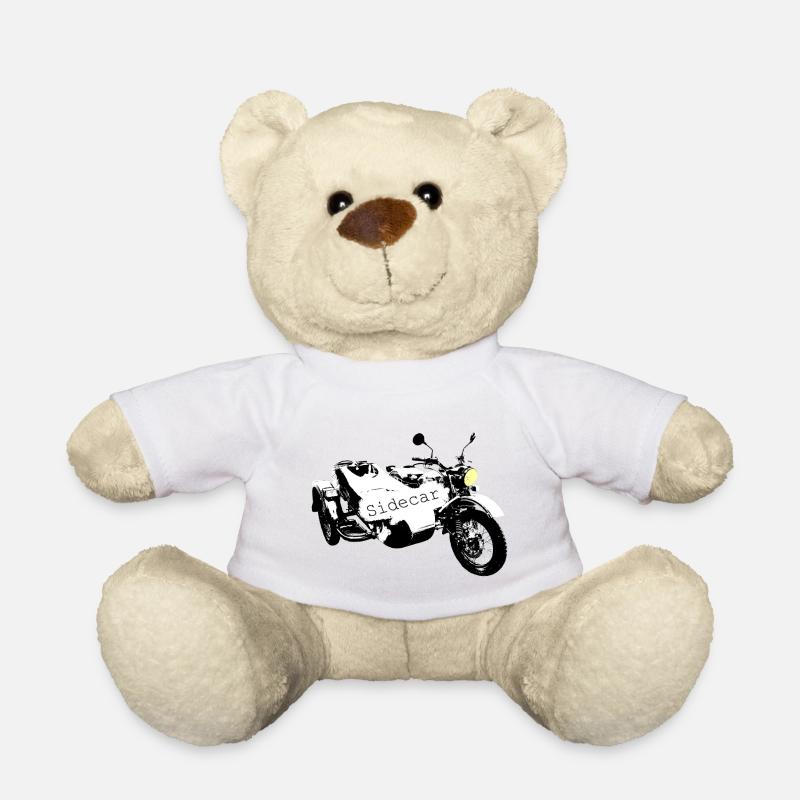 Ural Sidecar mit Lampe, das Patch für den Fan - Teddy - Weiß