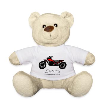 dirt motorbike - Nounours - blanc - Devant