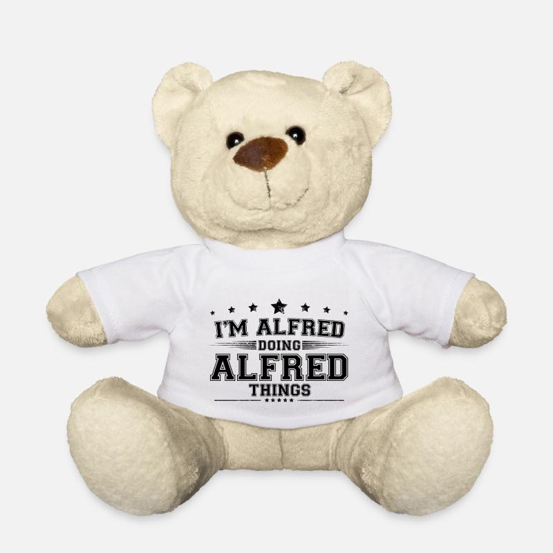 Ich bin Alfred, der Alfred Dinge macht - Teddy - Weiß