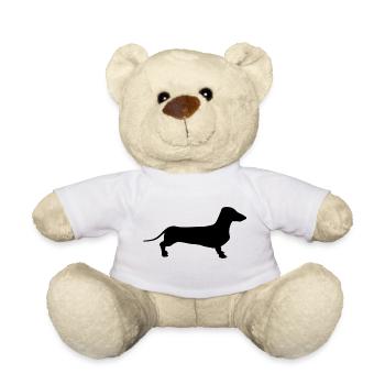 Dackel Schatten Illustration - Teddy - Weiß - Vorne