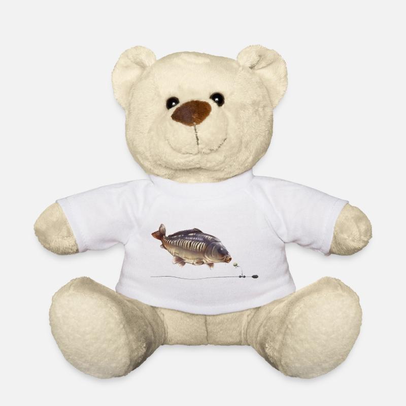 Mirror Carp Chod Rig Fishing Design - Teddy Bear - white
