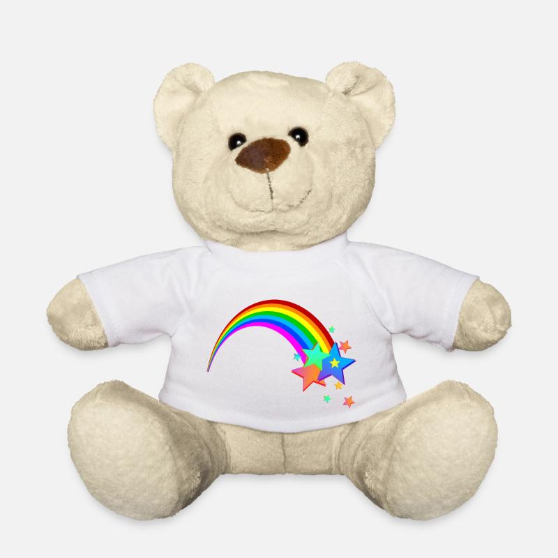 Regenbogen Sternschnuppe - Teddy - Weiß