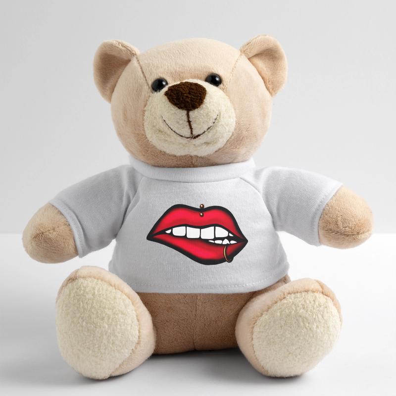 Lippen mit Piercing – Ästhetisches Design Teddy